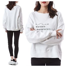 Maison Martin Margiela Sweatshirt mit Emoticon-Logo-Print Weiß