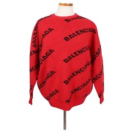 Balenciaga Jersey de punto Multi-Logo Multicolor
