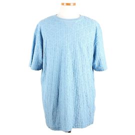 Dior Oblique Terry Cotton Jacquard Short Sleeve Blue XL Blau