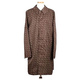 Burberry Monogram Stripe Coat Brown Brown