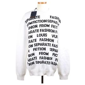 Louis Vuitton Limited Edition Strickpullover mit gestickten Buchstaben XXL Weiß