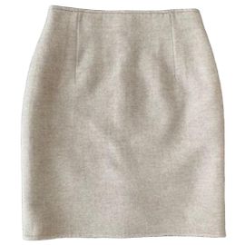 Minissaia de cashmere Jil Sander bege Marrom