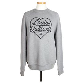 Louis Vuitton Sweatshirt en molleton Nigo Logo Gray Marron