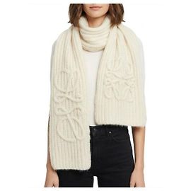 Sciarpa Loewe in misto mohair bianca Bianco