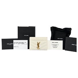 Autre Marque Matelassé Monogram Card Holder Black
