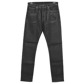 Acne Pantaloni in denim slim con lavaggio coating Blu
