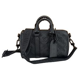 Louis Vuitton TUILLEON Keepall 25 Black Black