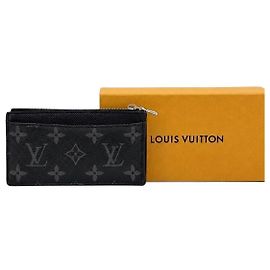 Louis Vuitton Coin Card Holder Monogram Eclipse Black