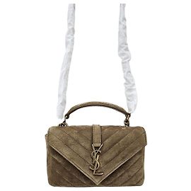 Autre Marque Bolsa Cassandra College em camurça Marrom