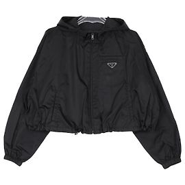 Prada Giacca corta Re-Nylon Cropped Re-Nylon Short Jacket Black Nero