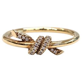 Tiffany & Co Note Diamond Ring Yellow Gold Size Yellow