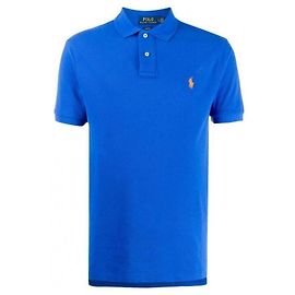 Ralph Lauren Slim Fit Mesh-Poloshirt Blau