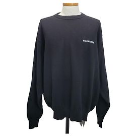 Balenciaga Political Campaign Pullover Black Schwarz