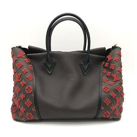 Borsa a mano Louis Vuitton rossa e marrone Marrone
