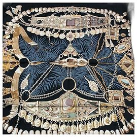Hermès Lenço Hermes Carre 90 - Terres Precious Preto