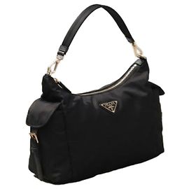 Prada Explore Large Re-Nylon Leather Handbag Noir