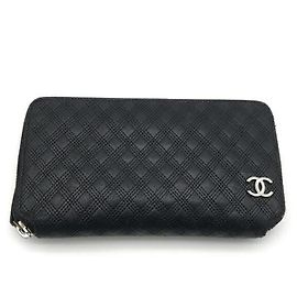 Portafoglio lungo Chanel nero Nero