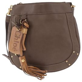 Chloé Bolsa de Ombro Chloe Eden Couro Cinza Ouro Auth fm5505 - Jerrillo Outro