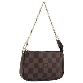 LOUIS VUITTON Damier Ebene Mini Pochette Accessoires Pouch N58009 Auth BA16847A - Jerrillo Other