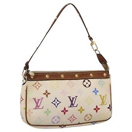 LOUIS VUITTON Monogram Multicolor Pochette Accessoires White M92649 Auth 207223 - Jerrillo Otro