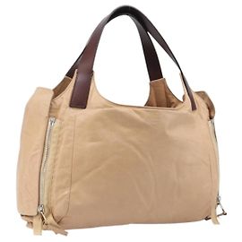 Céline Celine Tote Leather Medium Beige