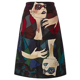 Miu Miu Rockabilly Print Silk Skirt Multiple colors