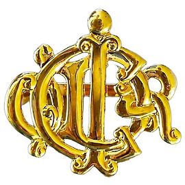 Anel para lenço Dior Logo CD Metal Dourado Dourado