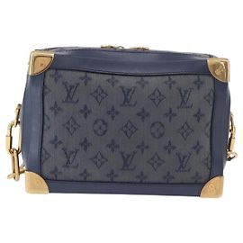 Louis Vuitton Soft Trunk Monogram Denim Azul