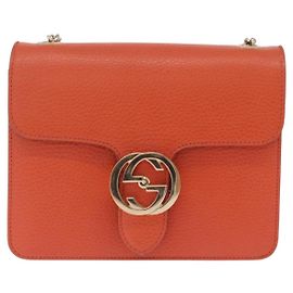 Gucci Interlocking Leather Small Orange