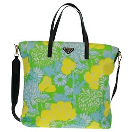 Sac Prada Floreal Tote Printed Tessuto Large Multicolore