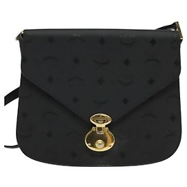MCM Vintage Black Canvas Handbag Black