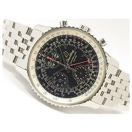 BREITLING Montbrillant Datora black A21330 Bracelet Specification Mens Prata