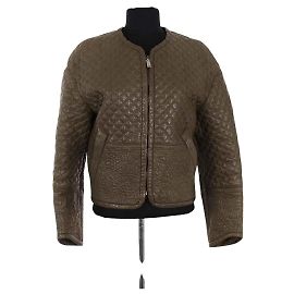 Chaqueta de cuero Barbara Bui caqui Caqui