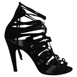 Hermès Black Suede Heels Size 40 Black