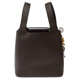 Hermès Sac HERMES Picotin en Cuir Marron - 104080 Marron