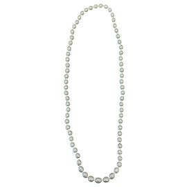 Sautoir Chanel perles Beige