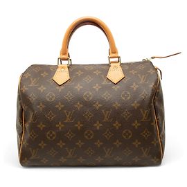 Sac Boston Louis Vuitton Monogram Speedy 30 Marron Marron