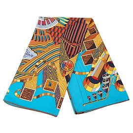 Hermès Point d Orgue Seidentuch Blau 90 Blau