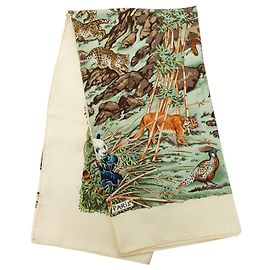 Pañuelo de seda Hermès Sichuan Verde 90 Verde