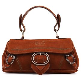 Dolce & Gabbana Bolsa de camurça castanha com fivela Marrom