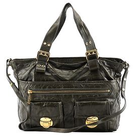 Marc Jacobs Borsa 2-Way multi-tasche in pelle verde scuro Nero