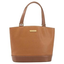 Burberry Handle Tote Leather Medium Marrone