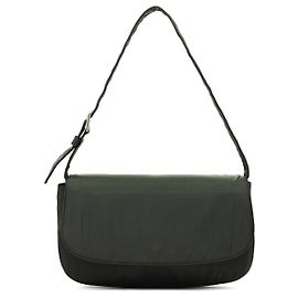 Prada Bolsa de ombro com aba em nylon Tessuto verde Verde