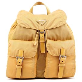 Prada Sac à dos B2811 Beige Tessuto Vela Nylon Beige