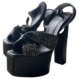 Giuseppe Zanotti Crystal Embellished Platform Sandals Black Black