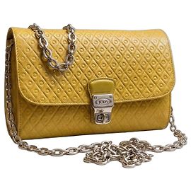 Tod's Bolsa de ombro em pele acolchoada amarela Amarelo
