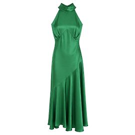 Autre Marque De La Vali Vivienne Seidenkleid in Grün Grün