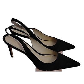 Stuart Weitzman Escarpins Slingback en daim noir Noir