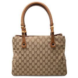 Tote Gucci GG Canvas Bamboo Bege Bege