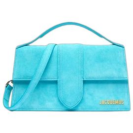 Jacquemus Chiquito Blue Suede Handbag Blue